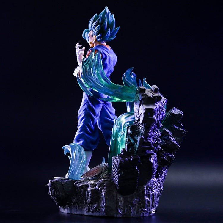 Dragon Ball GK Saiyan Vegito LED PVC Luminous Figurine Scene Statue