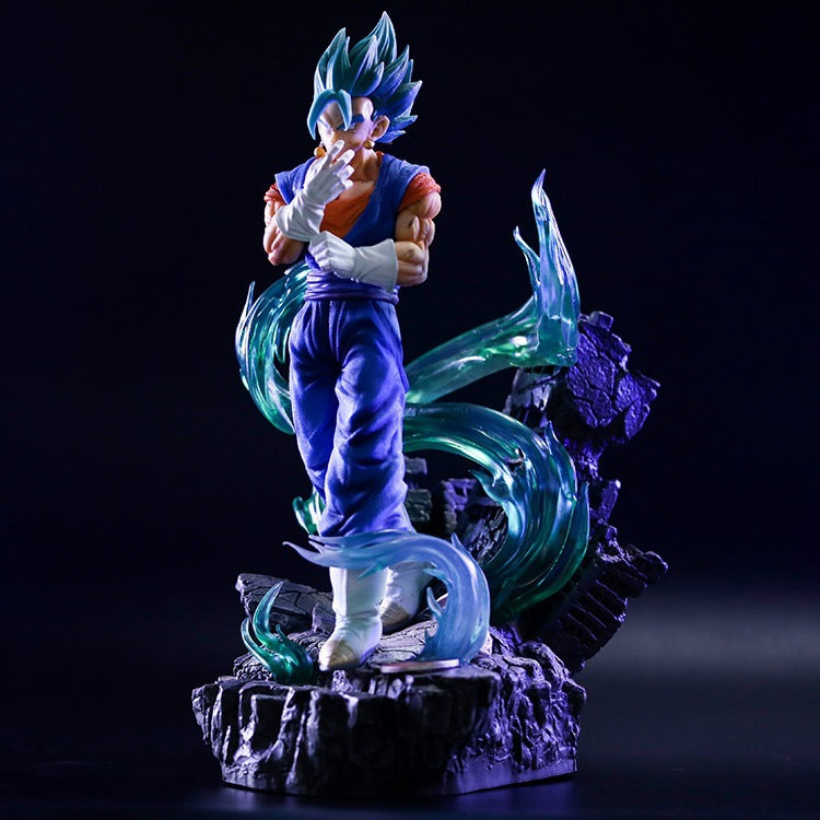 Dragon Ball GK Saiyan Vegito LED PVC Luminous Figurine Scene Statue