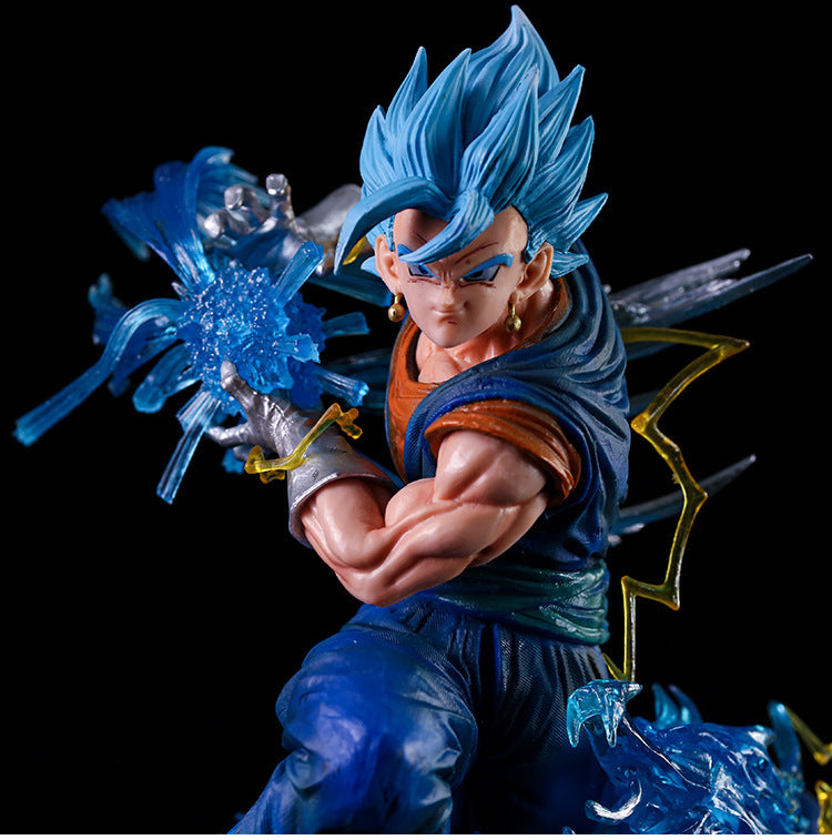 Dragon Ball GK Vegito Kamehameha PVC LED Saiyan Ornament Figurine with changeable heads