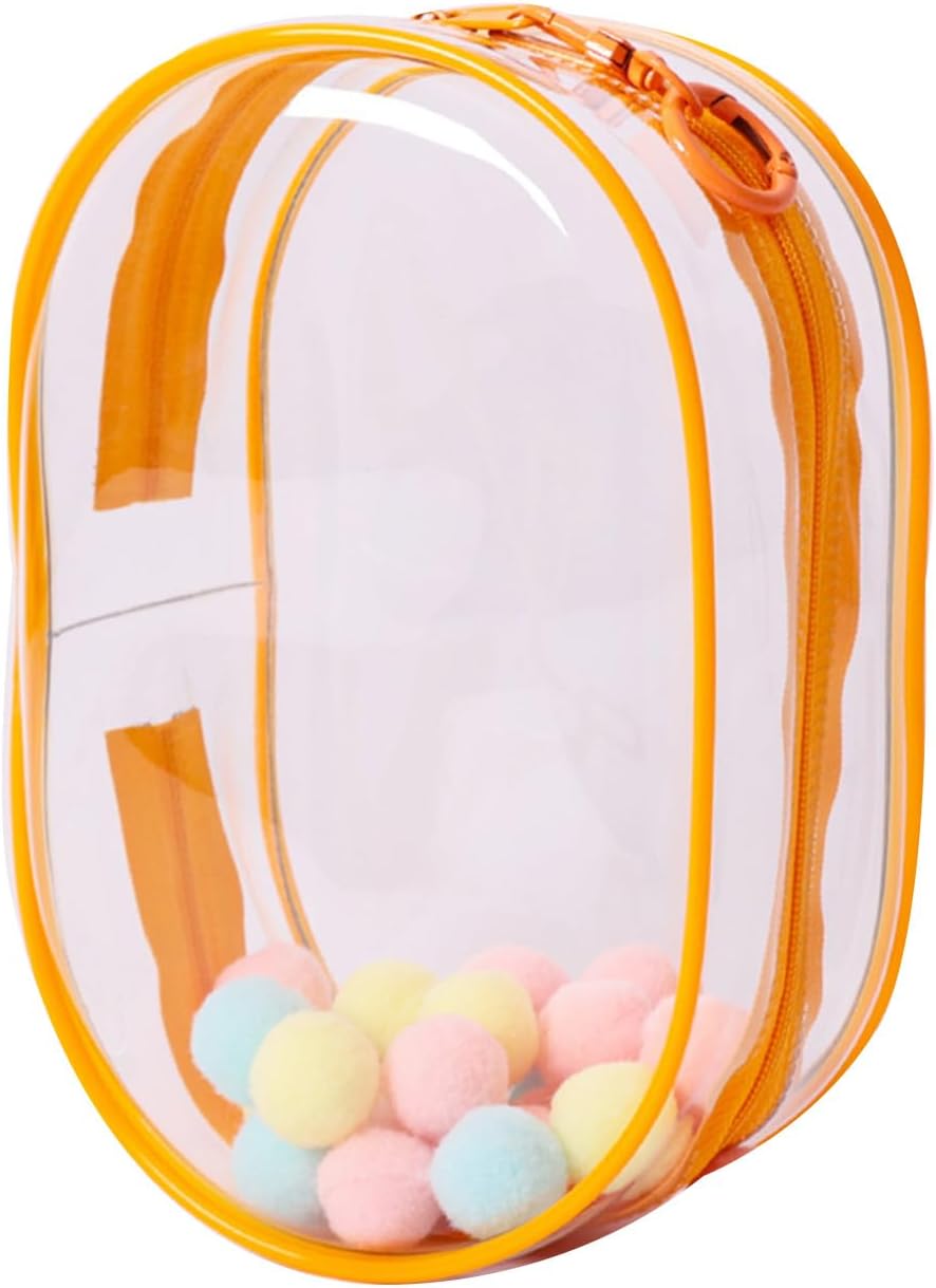 Clear Display Carrying Bag for Labubu Dolls with Keychain 17.5cm 7inches Multiple Colors