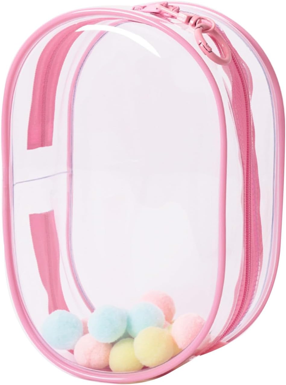 Clear Display Carrying Bag for Labubu Dolls with Keychain 17.5cm 7inches Multiple Colors
