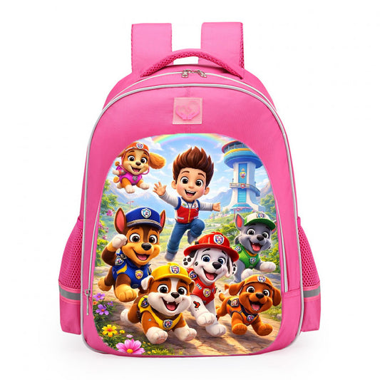 PAW Patrol Adventure Bay Ryder And Pups School Backpack 16inches Pink