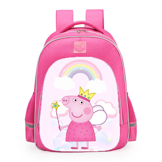Peppa Pig Fairy Princess And Rainbow School Backpack 16inches