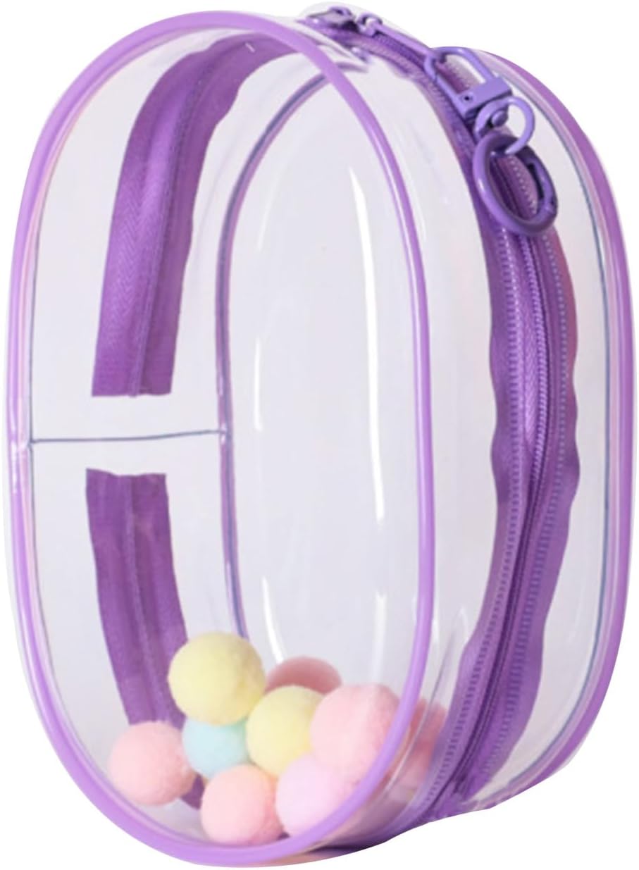 Clear Display Carrying Bag for Labubu Dolls with Keychain 17.5cm 7inches Multiple Colors