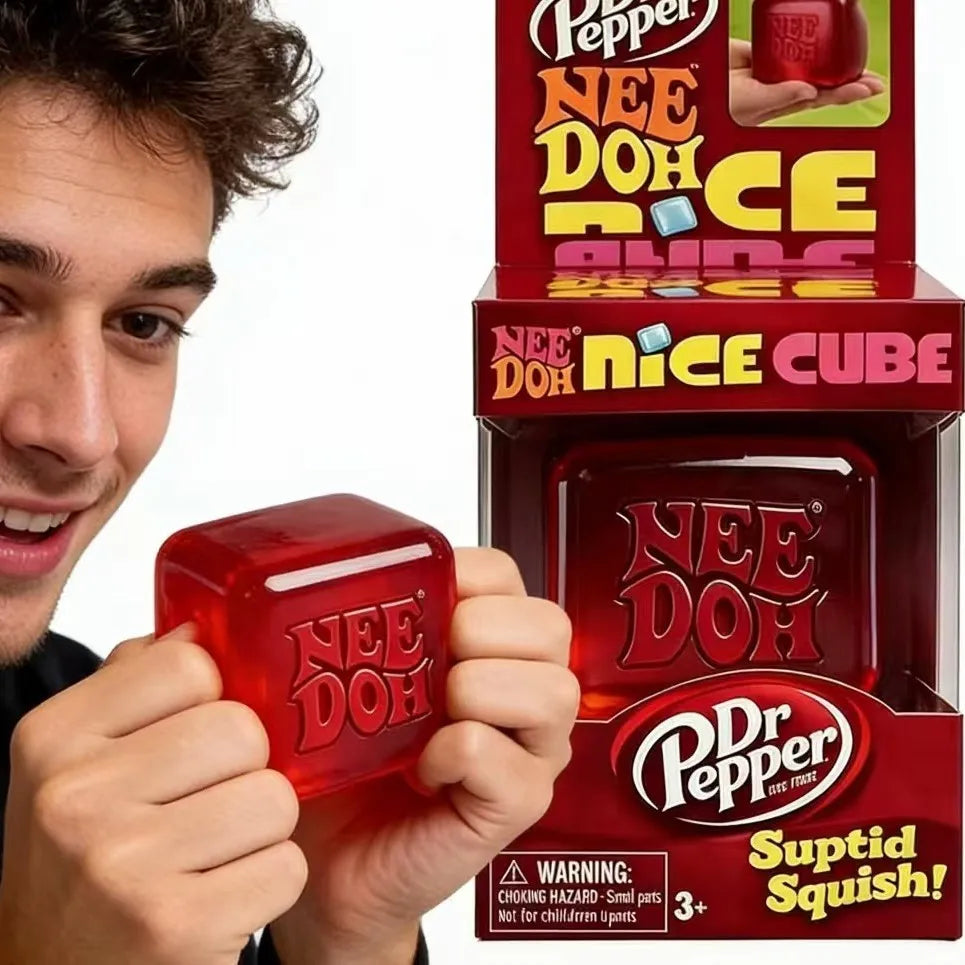 NeeDoh Dr Pepper Nice Cube Limited Edition Sensory Squeeze Squish Toy
