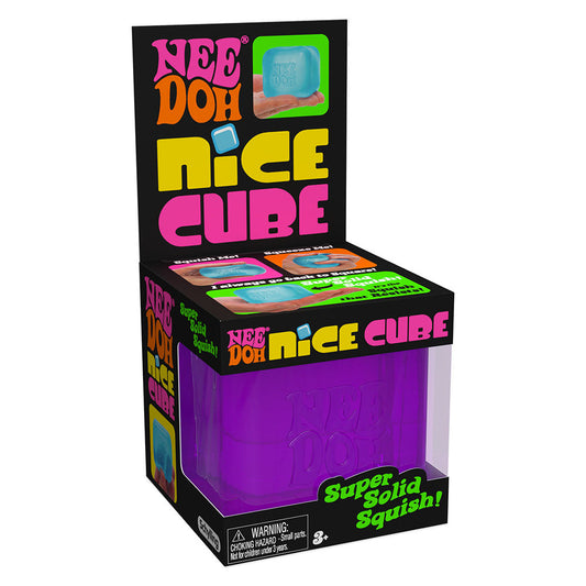 NeeDoh Nice Cube Sensory Squeeze Squish Toy Blue Pink Purple
