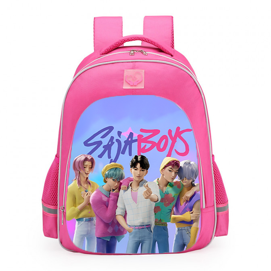 K-Pop Demon Hunters Saja Boys Pink School Backpack 16inches