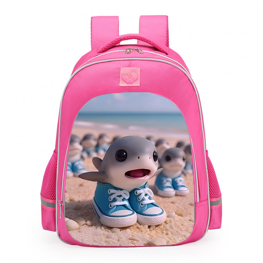 Italian Brainrot Tralaleritos Custom School Backpack 16inches Pink