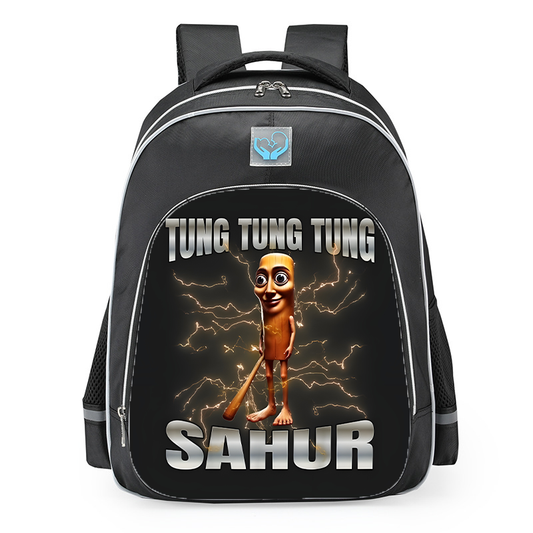 Italian Brainrot Tung Tung Tung Sahur Custom School Backpack 16inches