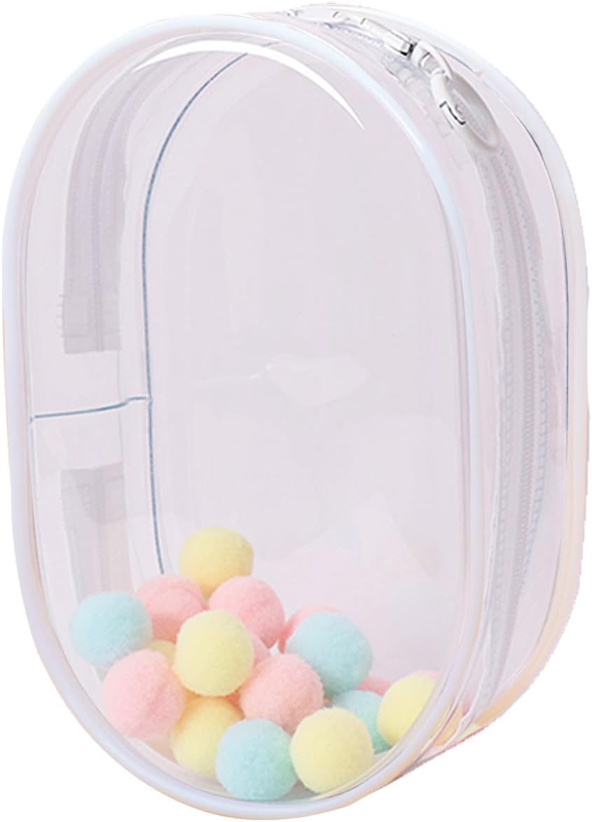 Clear Display Carrying Bag for Labubu Dolls with Keychain 17.5cm 7inches Multiple Colors