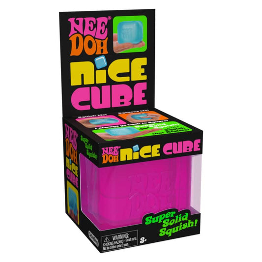 NeeDoh Nice Cube Sensory Squeeze Squish Toy Blue Pink Purple