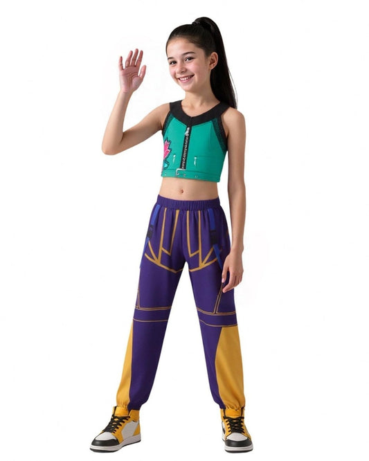 Girls K-Pop Demon Hunters Zoey Costume - Shirt Pants Kpop Zoey Cosplay